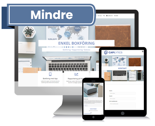 Hemsida för redovisningsbyrå - Mindre